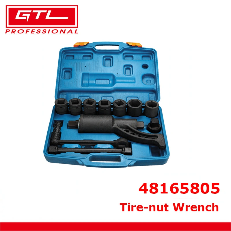 3/4" 11PCS Heavy Duty Vehicle Tire-Nut Wrench Labor Saving Geared Lug Nut Wrench with Case (48165805)